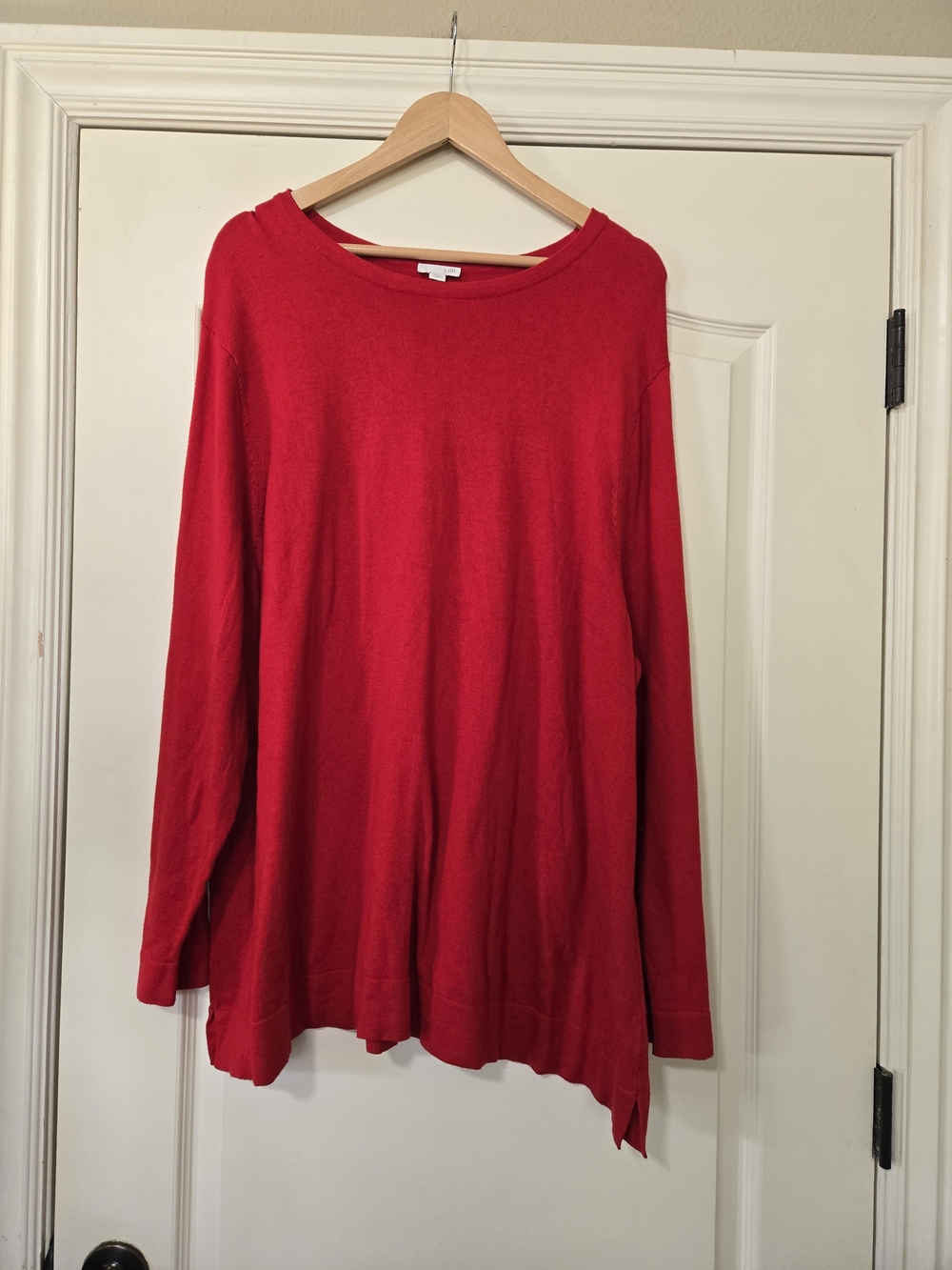 J. Jill Red Long-Sleeve Lightweight Pullover Cozy